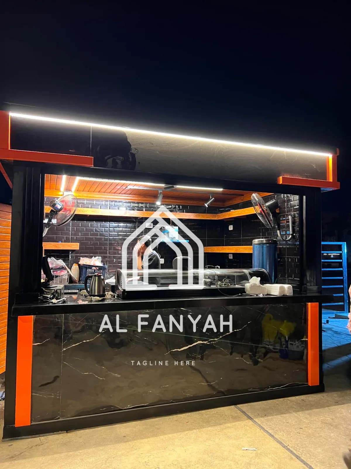 برتشن مطعم مستعمل 3×4 متر ساندويتش بانل بمطبخ – جاهز للتشغيل – صورة 5