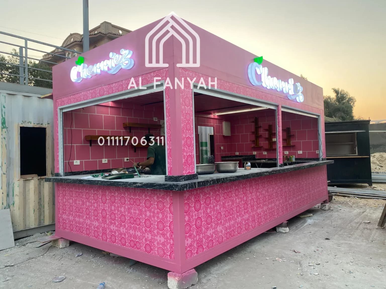 برتشن مطعم وفود تراك 3×6 متر ساندويتش بانل بمطبخ – موديل 2026 – صورة 7