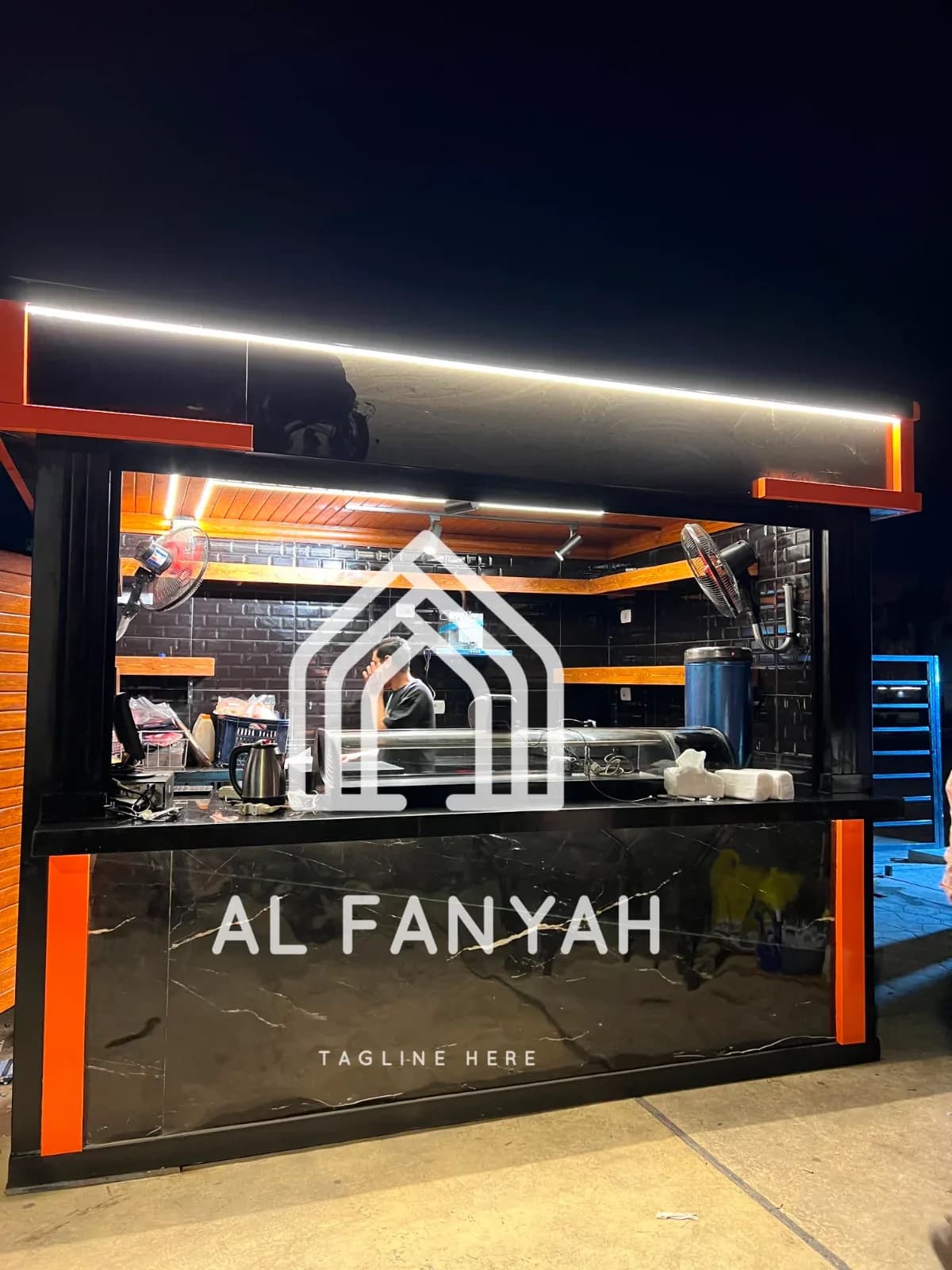 برتشن مطعم مستعمل 3×4 متر ساندويتش بانل بمطبخ – جاهز للتشغيل – صورة 3