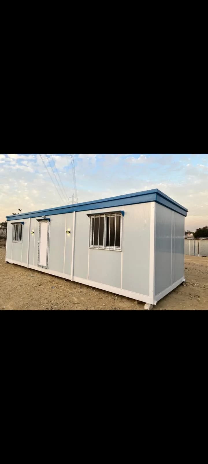 كرفان سكني 3×9 متر غرفتين وحمام وأوفيس بحوائط ديكور – صورة 7